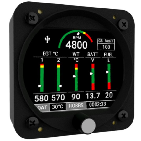 My-EMS Engine Monitoring System 80mm COSMOS, ROTAX 503/582, ETC.