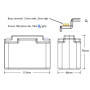 BACK UP BATTERY, 13.2V, 4Ah, Case A
