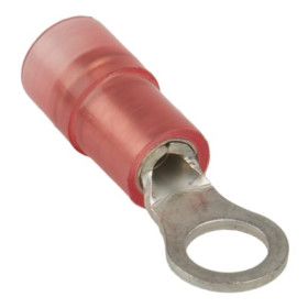 Capocorda ad ANELLO M4 (-8)  a crimpare Isolato 1.5mm², 0.5mm² - , placcato , stagnato, Rosso