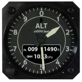 Altimetro rotondo autonomo Con Batteria BACKUP(master) con pressione interna sensori. Due aghi + display LCD (disponbile solo 8