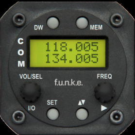 Radio Funke ATR833S VHF Air Band Tranciver 8,33Khz VOX Intercom,6Watt,LCD