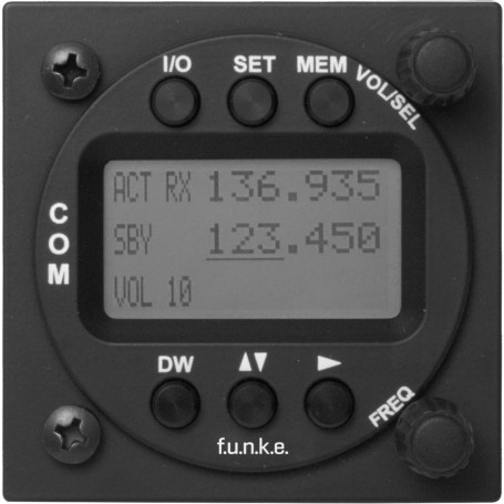 Radio Funke ATR833 Type Mk-II VHF Air Band Tranciver 8,33Khz VOX Intercom,6Watt,LCD,