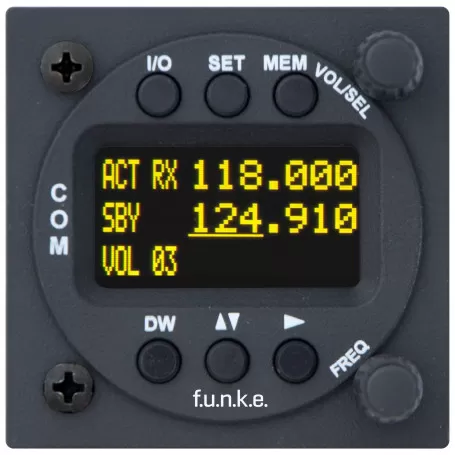 Radio Aeronautiche Radio Funke ATR833 Type Mk-II VHF Air Band Tranciver 8,33Khz VOX Intercom,6Watt,OLED, 1.571,99 €