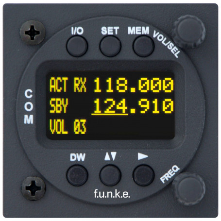 Radio Funke ATR833 VHF Air Band Tranciver 8,33Khz VOX Intercom,6Watt,OLED,Type Mk-II