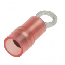 Capocorda ad ANELLO M3 (-4) a crimpare  Isolato 1.5mm², 0.5mm² - , Rosso