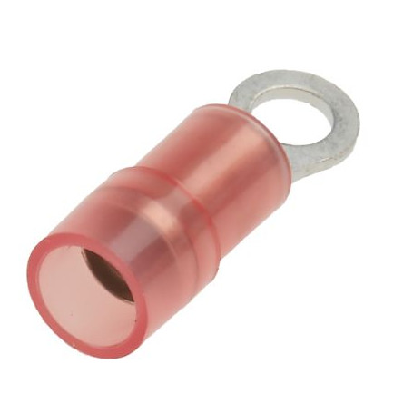 Capocorda ad ANELLO M3 (-4) a crimpare  Isolato 1.5mm², 0.5mm² - , Rosso