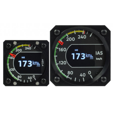 Indicatore di velocità rotondo autonomo (master) con internosensori di pressione. [standard 320 km / h max].