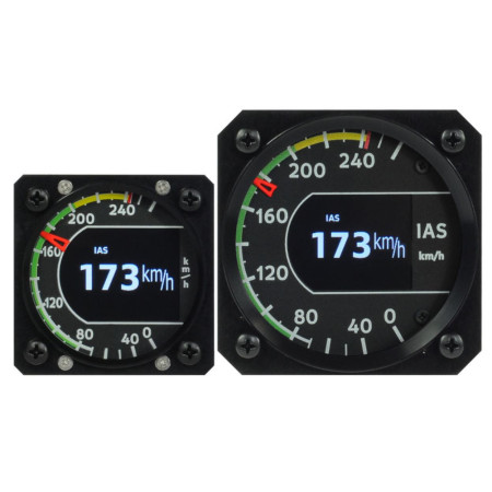 Indicatore di velocità rotondo autonomo (master) con internosensori di pressione. [standard 320 km / h max]. + Sond OAT