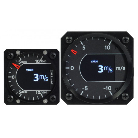 Variometro autonomo rotondo (indicatore di velocità verticale) consensori di pressione integrati. (slave )
