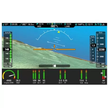 Affichage de vol principal Aetos Basic Kit PFD+EMS - schermo da 7,0 "Il dispositivo Aetos viene fornito con unità AHRS e GPS (AIRU) integrate, unità di mo 3 878,38 €