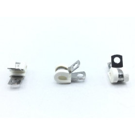 Morsetto ad anello diametro: 6,35 mm 1/4 ",  ammortizzato, acciaio resistente alla corrosione con cuscino in silicone, morsetto