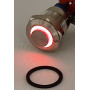 Interruttore momentaneo con led ROSSO 12mm