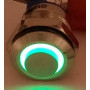 Interruttore momentaneo con led VERDE 12mm