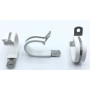 Morsetto ad anello diametro: 25,4 mm 1 ",  ammortizzato, acciaio resistente alla corrosione con cuscino in silicone, morsetto s