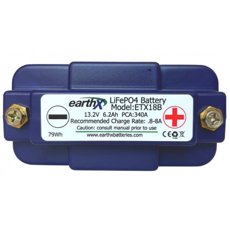 EARTHX ETX18B 13.2V, 1 hr/ 1C rate - 6ah, Case B