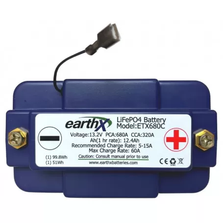 Experimental Aircraft Batteries EARTHX EXT680C LITHIUM AIRCRAFT BATTERY 13.2V, 1 hr/ 1C rate - 12.4ah, Case C €498.00