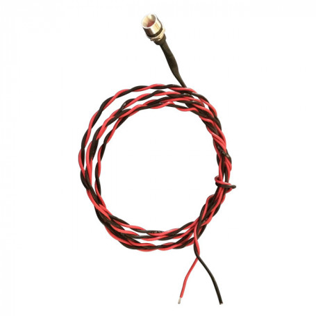 Amber Led light for aircraft/car batteries with 122cm wire 12V
