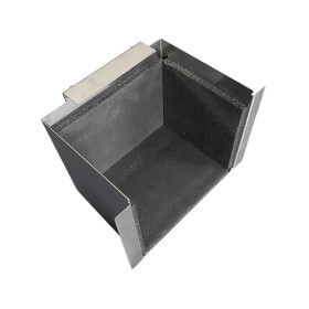 Box portabatterie termico in acciaio, finitura specchiata, completamente isolato per batterie case "U".