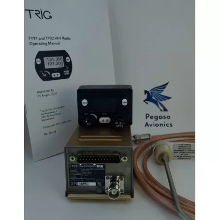 Aeronautical Radio Radio Trig TY91 complete kit + RAMI AV-534 antenna + 3mt certified RG400 wired cable + Complete harness for TY91 made to measure €1,998.99
