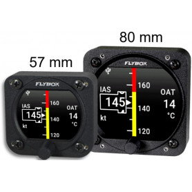 Omnia80 - Air speed indicator + Outside Air temperature (80 mm)