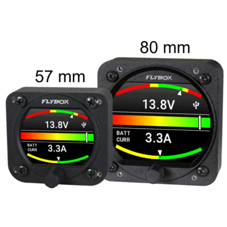 Omnia80 Volt Meter + Dual Amperometer with Diagnostics (80 mm)