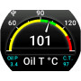 Omnia80 Oil Pressure + Oil Temperature + Coolant Temperature (80 mm)