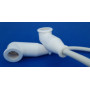 Assembled aeronautical battery cable AWG 6 WHITE Eyelet head 5mm - 6mm