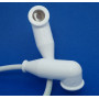 Assembled aeronautical battery cable AWG 6 WHITE Eyelet head 5mm - 6mm