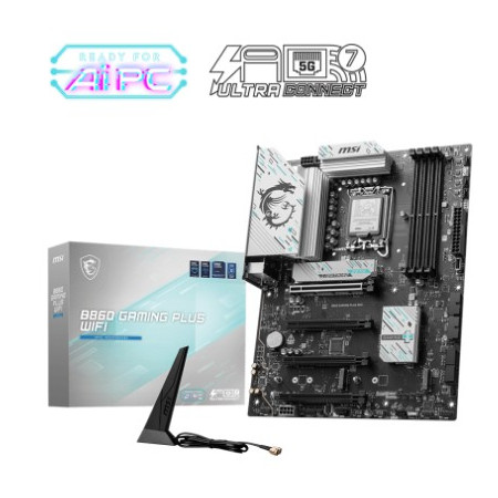 MSI B860 GAMING PLUS WIFI S1851 ATX DDR5, 2PCI-Ex16, 2PCI-Ex1, 4SATA3