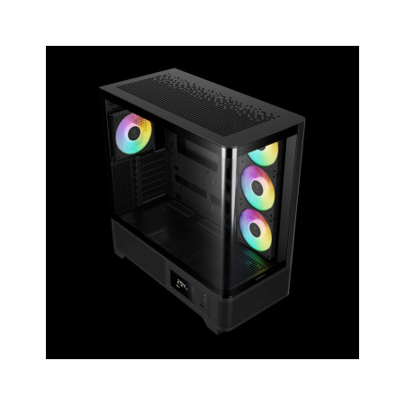 GAMDIAS CASE MID TOWER ATLAS P2 CG 2xTG 4x120mm ARGB+HUB DISPLAY