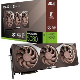 ASUS VGA GEFORCE RTX 5080, RTX5080-O16G-NOCTUA, 16GB GDDR7, 3DP/2HDMI, NOCTUA ED