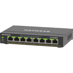 NETGEAR Switch Plus 8 Porte PoE Gigabit Ethernet (GS308EP) - con 8 x PoE+ @ 62W, Desktop/su Parete
