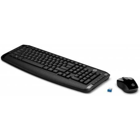 HP 300 - Set mouse e tastiera - senza fili - nero - per HP 14, 15- ENVY 13, 15, 17- Pavilion 15- Pavilion Gaming 15, 16, 17- Sp