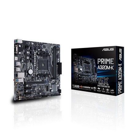 ASUS PRIME A320M-K LGA AM4 A320 AMD 2 X DDR4DC VGA 1 PCIE3.0X16 4SATA3 RAID M.2 Giga-LAN 6x USB3.0 HDMI D-SUB MicroATX