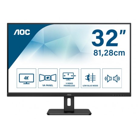 MONITOR AOC LCD IPS LED 27" WIDE FRAMELESS 27B2DA 4MS MM FHD 1000:1 BLACK VGA DVI HDMI VESA