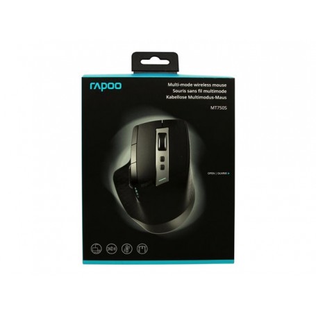 Rapoo MT750S - Mouse - per destrorsi - ottica - senza fili - 2.4 GHz, Bluetooth 4.0, Bluetooth 3.0