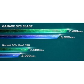 ADATA SSD M.2(2280) 1000Gb PCIE 4.0  XPG GAMMIX S70 BLADE  comp.(PER PS5)