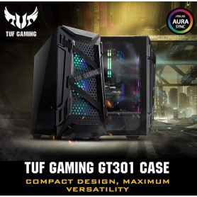 ASUS CASE GAMING GT301 TUF GAMING ATX, MID TOWER, 7 SLOT ESPANSIONE, 3X120MM FRONT, 1X120MM REAR, BL