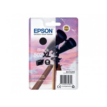 Epson 502XL - 9.2 ml - alta capacità - nero - originale - blister - cartuccia d'inchiostro - per Expression Home XP-5100, 5105,
