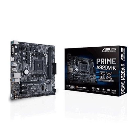 ASUS PRIME A320M-K LGA AM4 A320 AMD 2XDDR4DC VGA 1PCIE3.0X16 4SATA3RAID M.2 Giga LAN 6xUSB3.0 HDMI D-SUB M-ATX