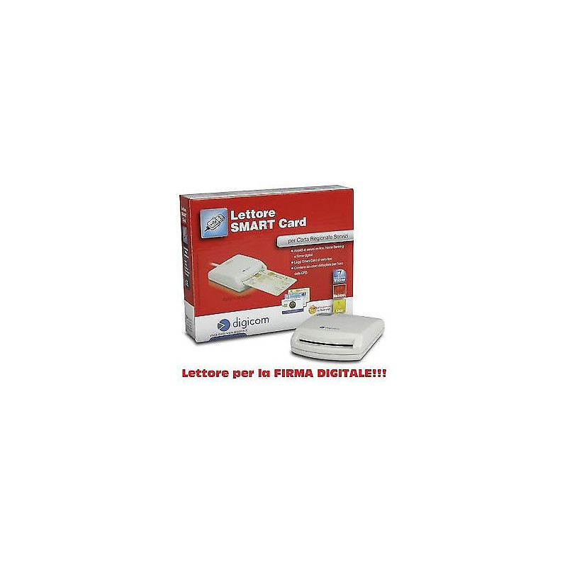 Lettore Smart Card Digicom 8E4479 SCR-C01 per firma digitale o per carte  servizi