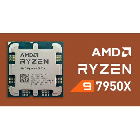 AMD CPU RYZEN 9, 7950X, AM5, 4.50GHz 16 CORE, CACHE 64MB, 170W