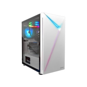 GAMDIAS CASE ARGUS E4 ELITE WHITE MID TOWER LED STRIP + 120mm ARGB TG