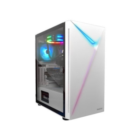 GAMDIAS CASE ARGUS E4 ELITE WHITE MID TOWER LED STRIP + 120mm ARGB TG