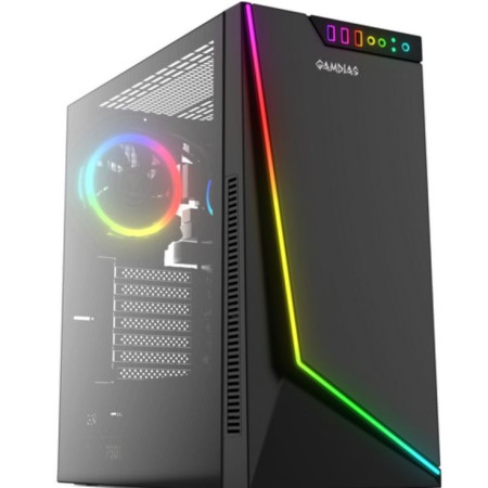 GAMDIAS CASE ARGUS M1 MID TOWER ARGB LUCI VETRO TEMPERATO