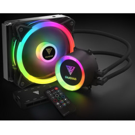 GAMDIAS RAFF.LIQUIDO CHIONE E2-120R 2*FAN ARGB TELECOMANDO + SYNC SOFTWARE