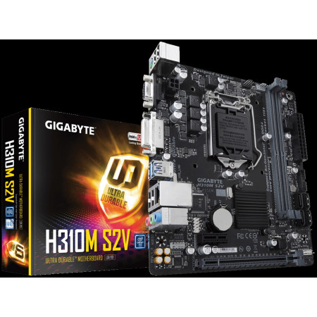 Gigabyte Ga-h310m-s2v 2.0 (1151v2) 2xDDR4  VGA-DVI 6X USB 2.0 2X 3.0
