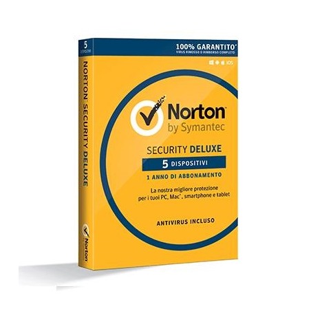 NORTON 360 Deluxe 2022 - 5 DISPOSITIVI WINDOWS/MAC/ANDROID/IOS