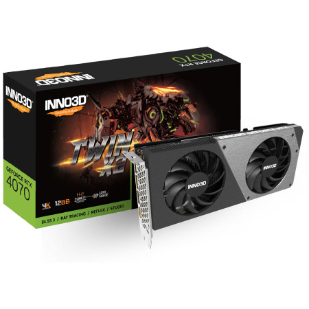 INNO3D VGA GEFORCE RTX 4070, RTX 4070 TWIN X2, 12GB GDDR6X, 3DP/HDMI