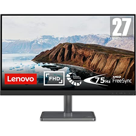 LENOVO  27"FHD IPS AG BLACK 16:9 1920X1080 82DPI 4MS 75HZ 250CD/M2 HDMI VGA TILT 3 anni di garanzia